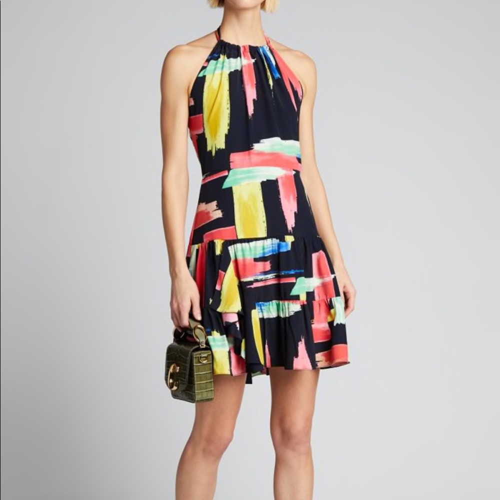 Milly Brushstroke Halter Dress size Small NWT - Picture 3 of 10